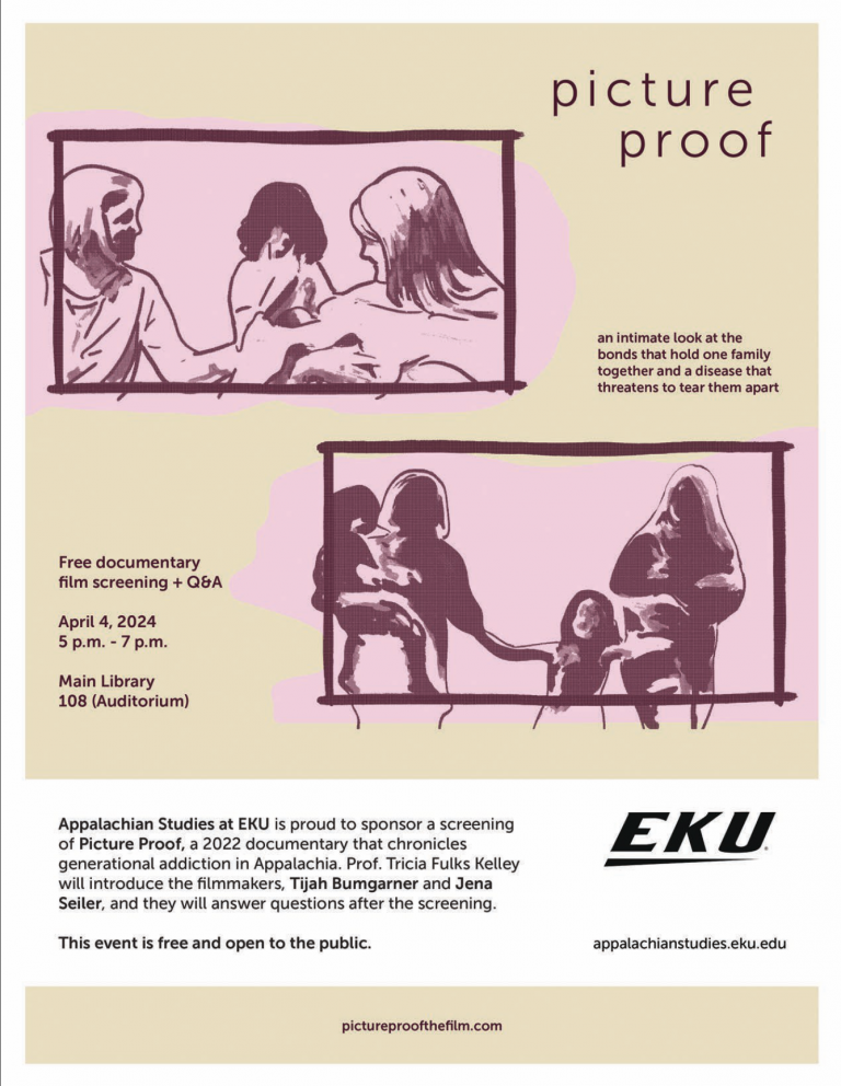 a graphic for the Picture Proof screening at EKU on April 4